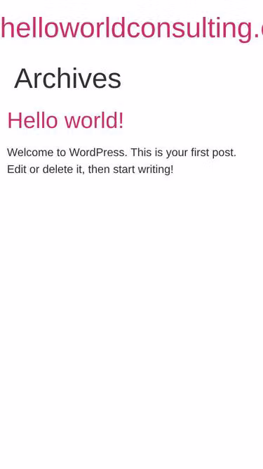 Screenshot of helloworld.consulting