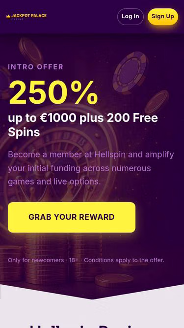 Screenshot of hellspin.business