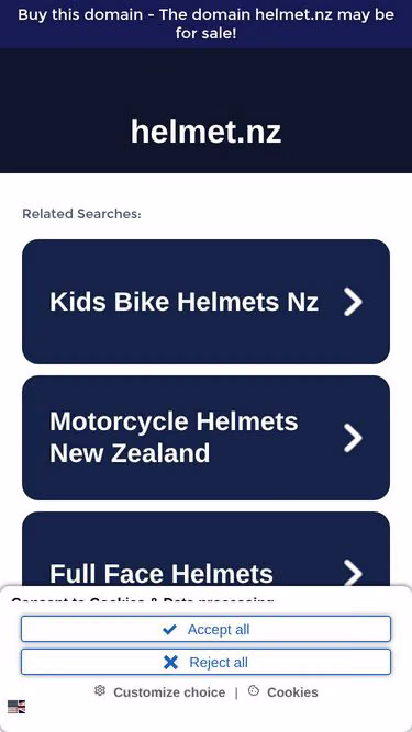 Screenshot of helmet.nz