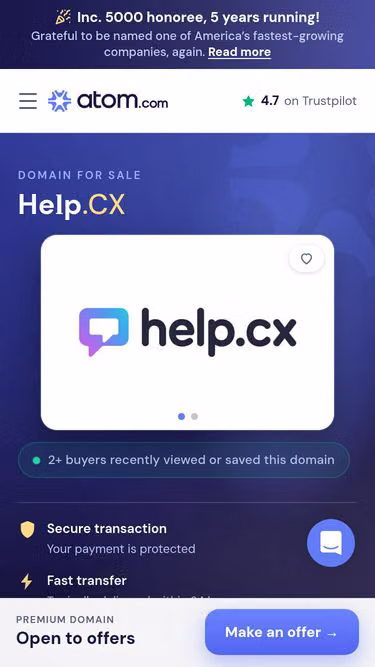 Screenshot of help.cx