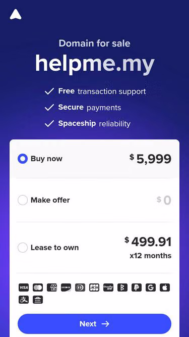 Screenshot of helpme.my