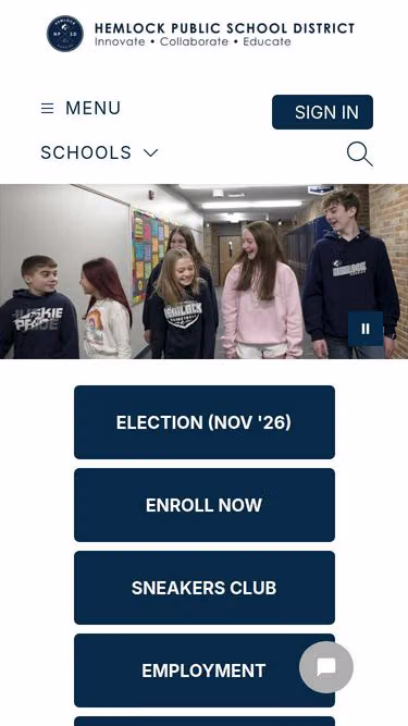 Screenshot of hemlock.k12.mi.us