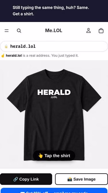 Screenshot of herald.lol
