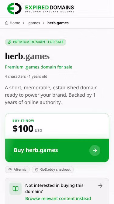 Screenshot of herb.games