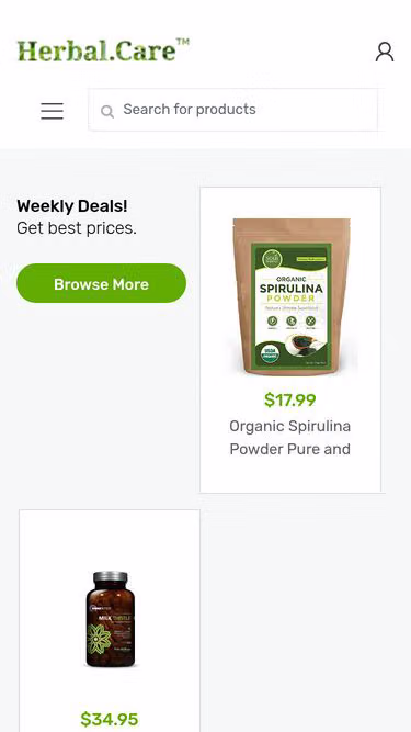 Screenshot of herbal.care