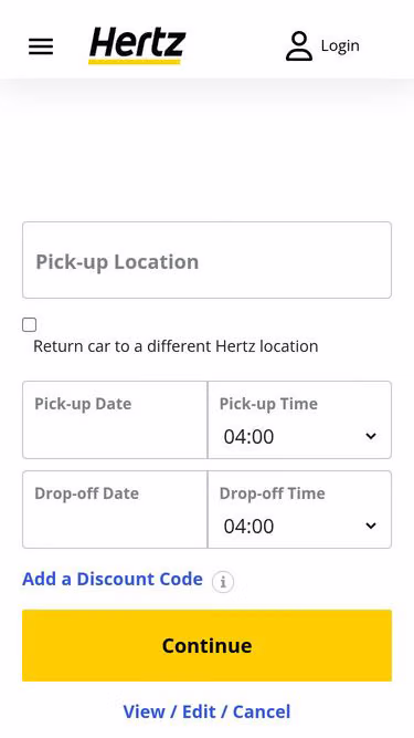 Screenshot of hertz.jo