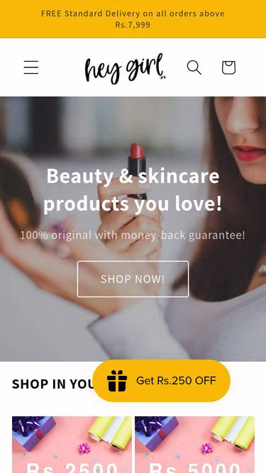 Screenshot of heygirl.pk