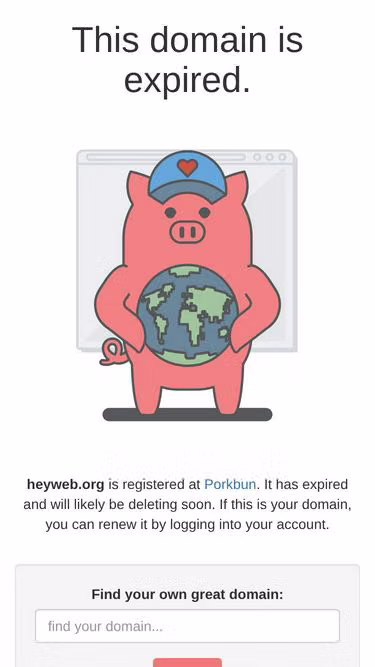 Screenshot of heyweb.org