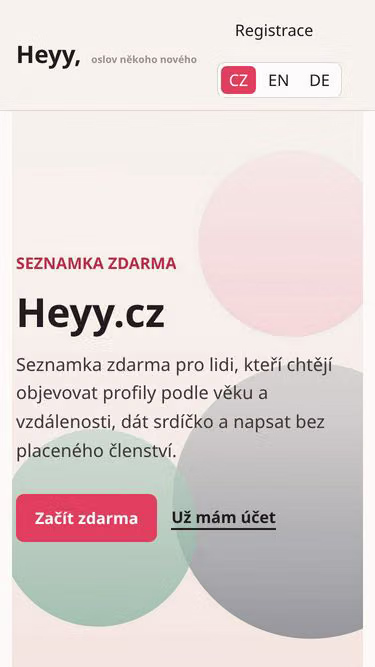 Screenshot of heyy.cz