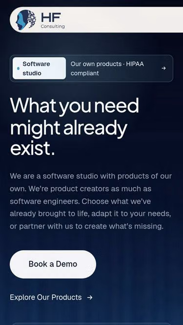 Screenshot of hfconsulting.ai