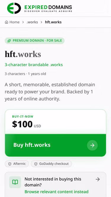 Screenshot of hft.works