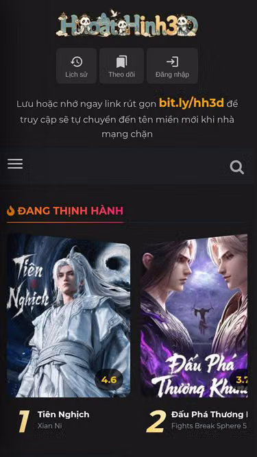 Screenshot of hh3d.org