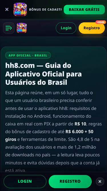 Screenshot of hh8.com.br