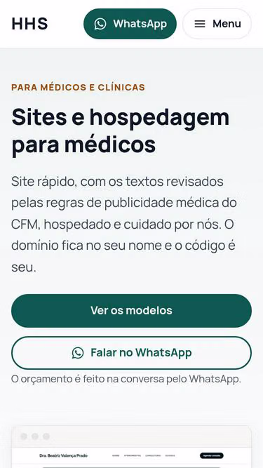 Screenshot of hhs.com.br