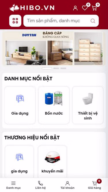 Screenshot of hibo.vn
