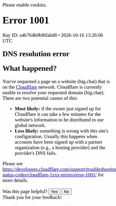 Screenshot of hig.chat