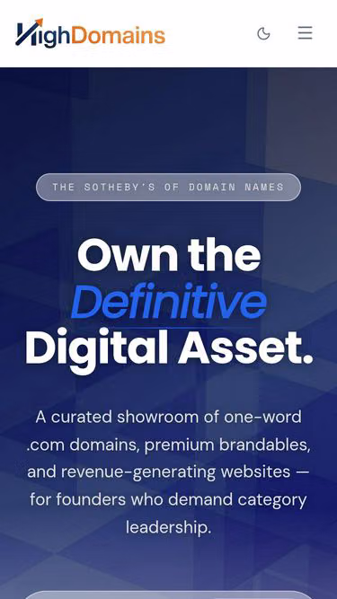 Screenshot of highdomain.io