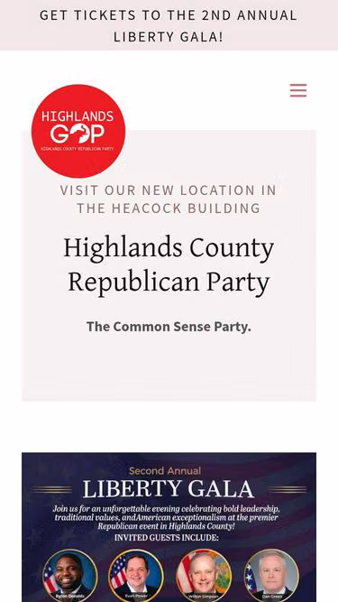 Screenshot of highlands.gop