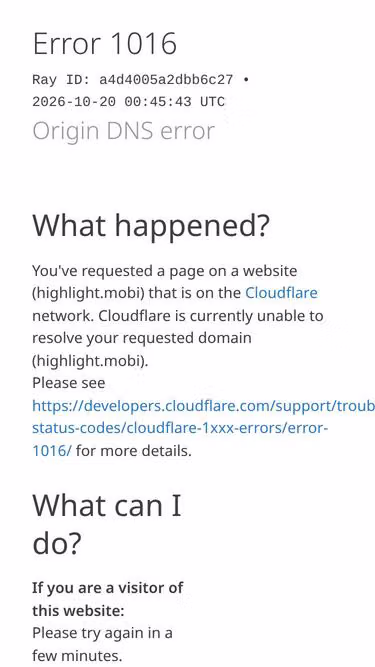 Screenshot of highlight.mobi