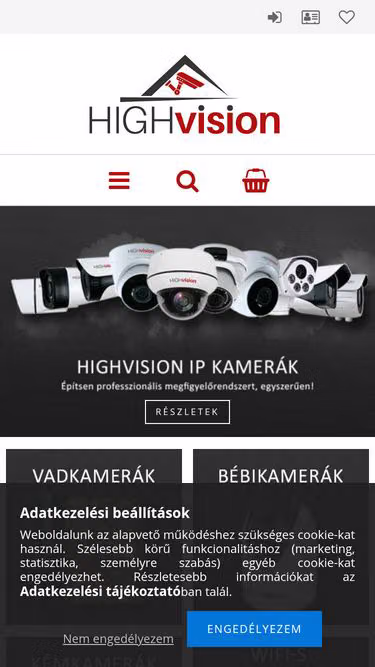Screenshot of highvision.hu