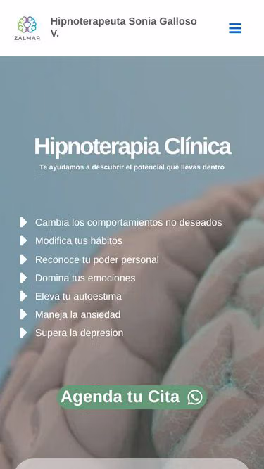 Screenshot of hipnoterapia.pe
