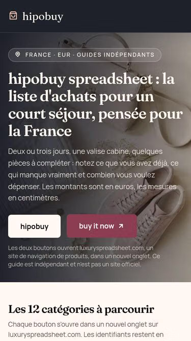 Screenshot of hipobuyguide.christmas