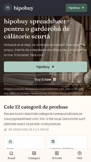 Screenshot of hipobuyguide.lifestyle