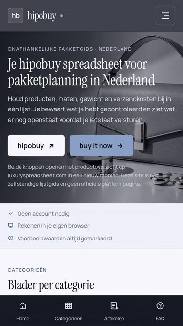 Screenshot of hipobuyguide.monster