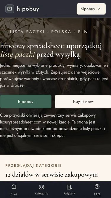 Screenshot of hipobuyguide.pics