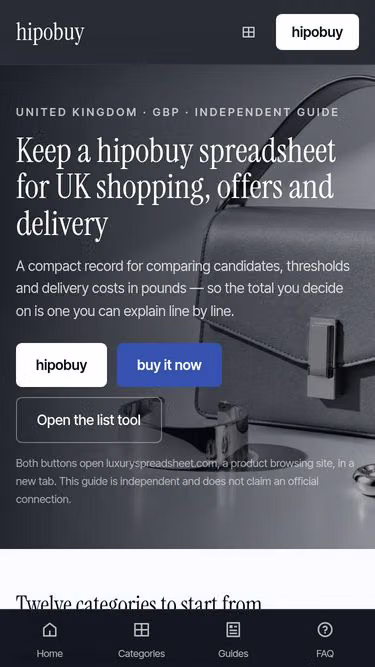 Screenshot of hipobuyguide.skin