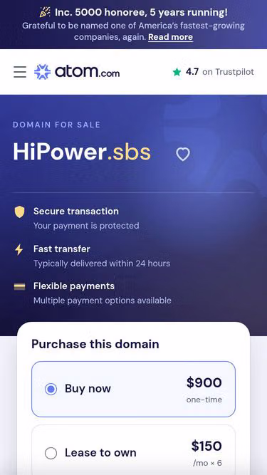 Screenshot of hipower.sbs