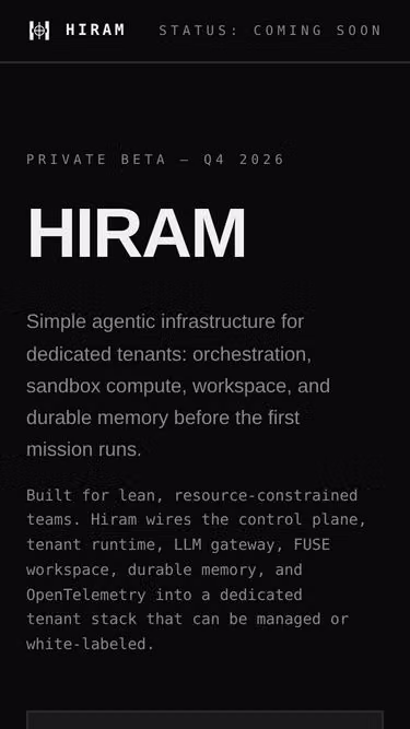 Screenshot of hiram.sh