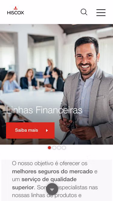Screenshot of hiscox.pt