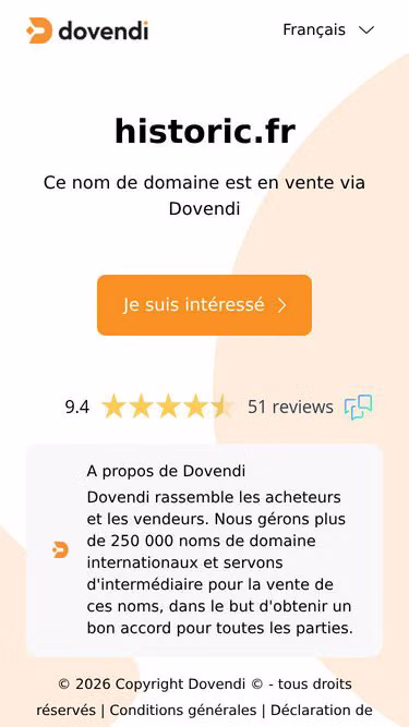 Screenshot of historic.fr