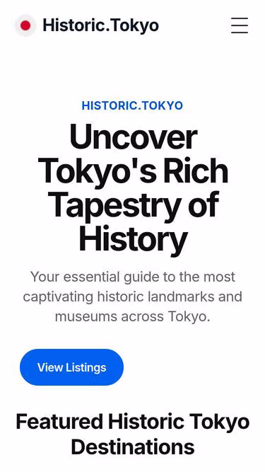 Screenshot of historic.tokyo