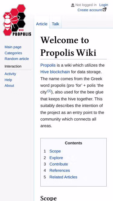 Screenshot of hive.wiki
