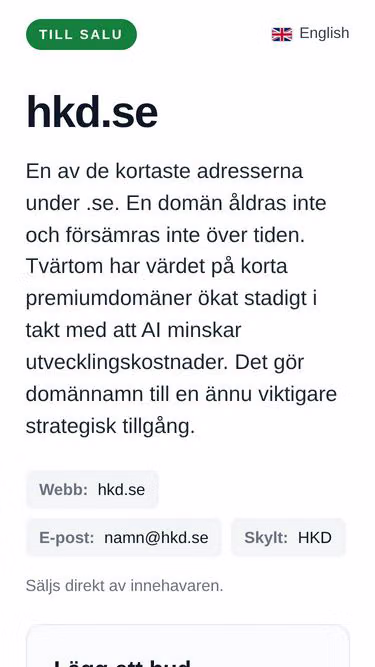 Screenshot of hkd.se