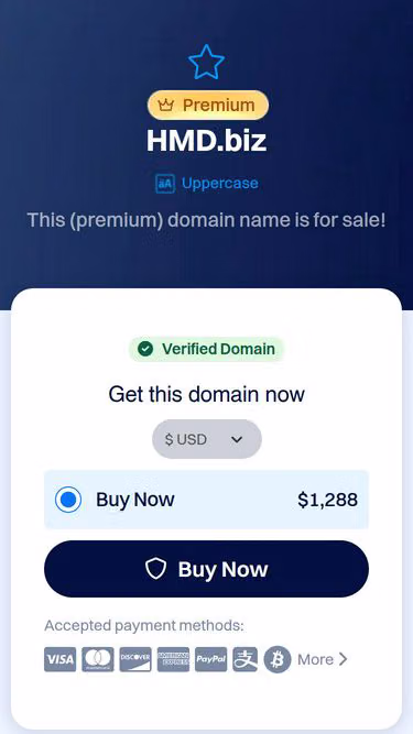 Screenshot of hmd.biz