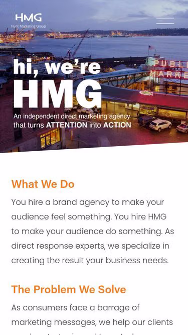 Screenshot of hmg.marketing