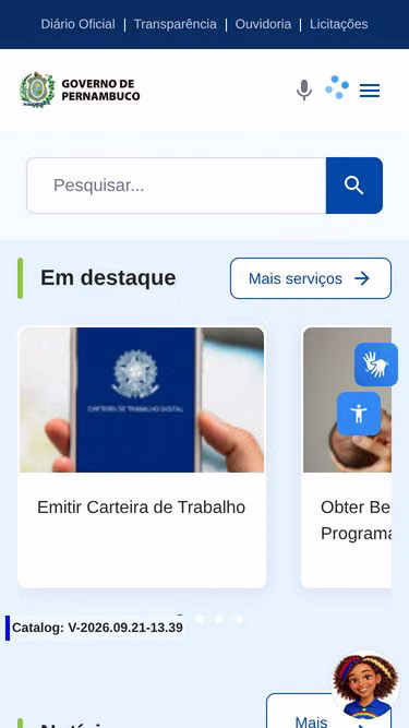 Screenshot of hml.pe.gov.br