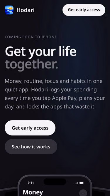 Screenshot of hodari.app