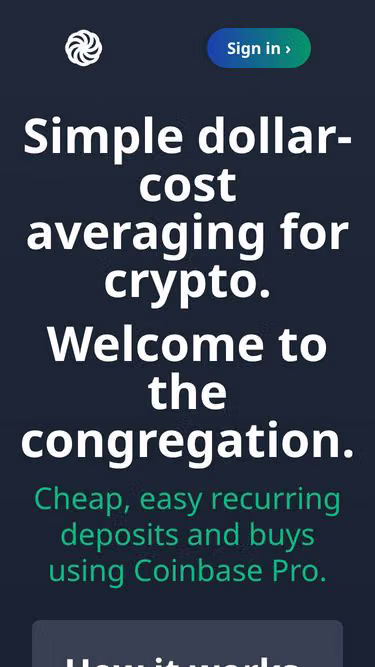 Screenshot of hodl.church