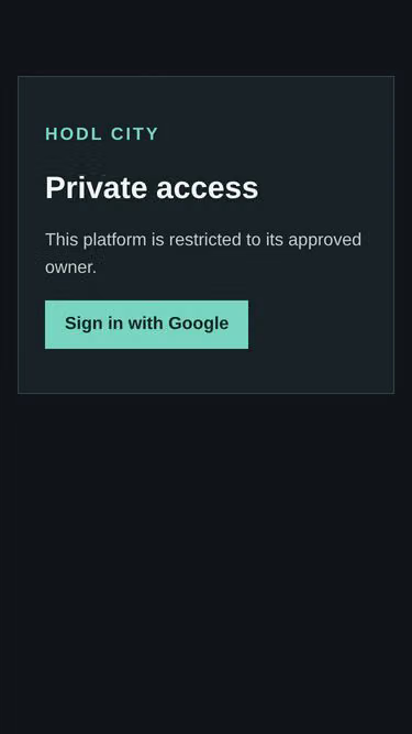 Screenshot of hodl.city