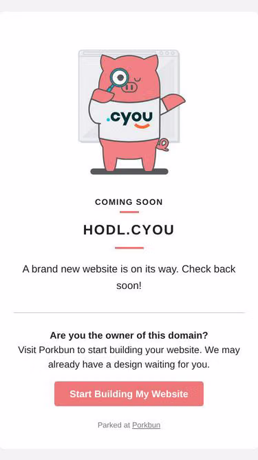 Screenshot of hodl.cyou