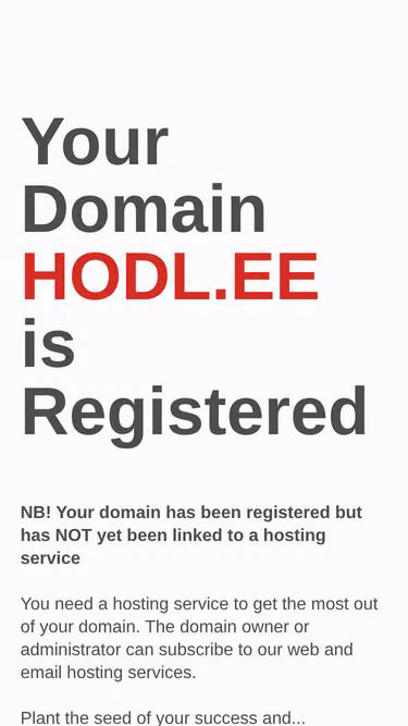 Screenshot of hodl.ee