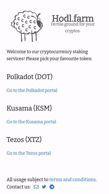 Screenshot of hodl.farm