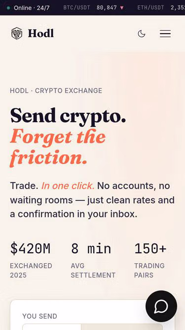 Screenshot of hodl.guru