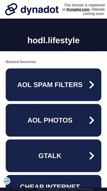 Screenshot of hodl.lifestyle