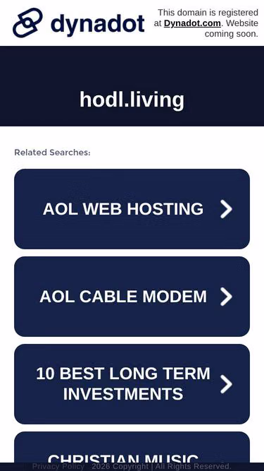 Screenshot of hodl.living