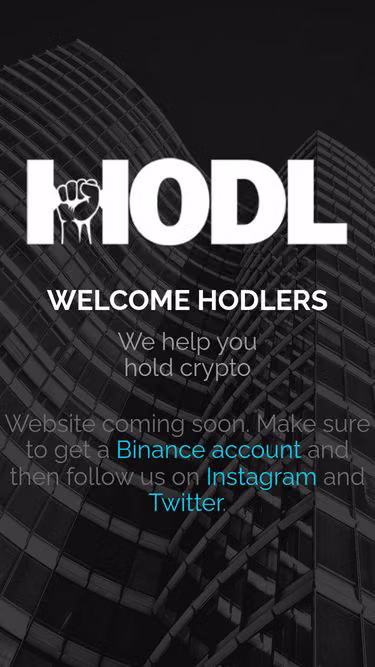 Screenshot of hodl.net